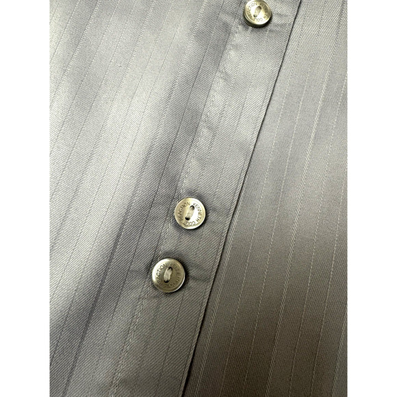 Kenneth Cole Reaction XXL 18 36-37 Wrinkle Free Gray Long Sleeves 100% Cotton - Picture 8 of 11